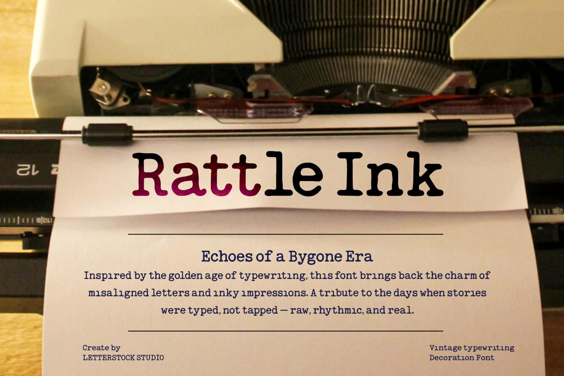 Rattle Ink Font by Gumacreative, tattoo quote font preview