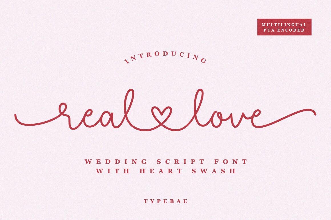 Real Love Font by Typebae preview