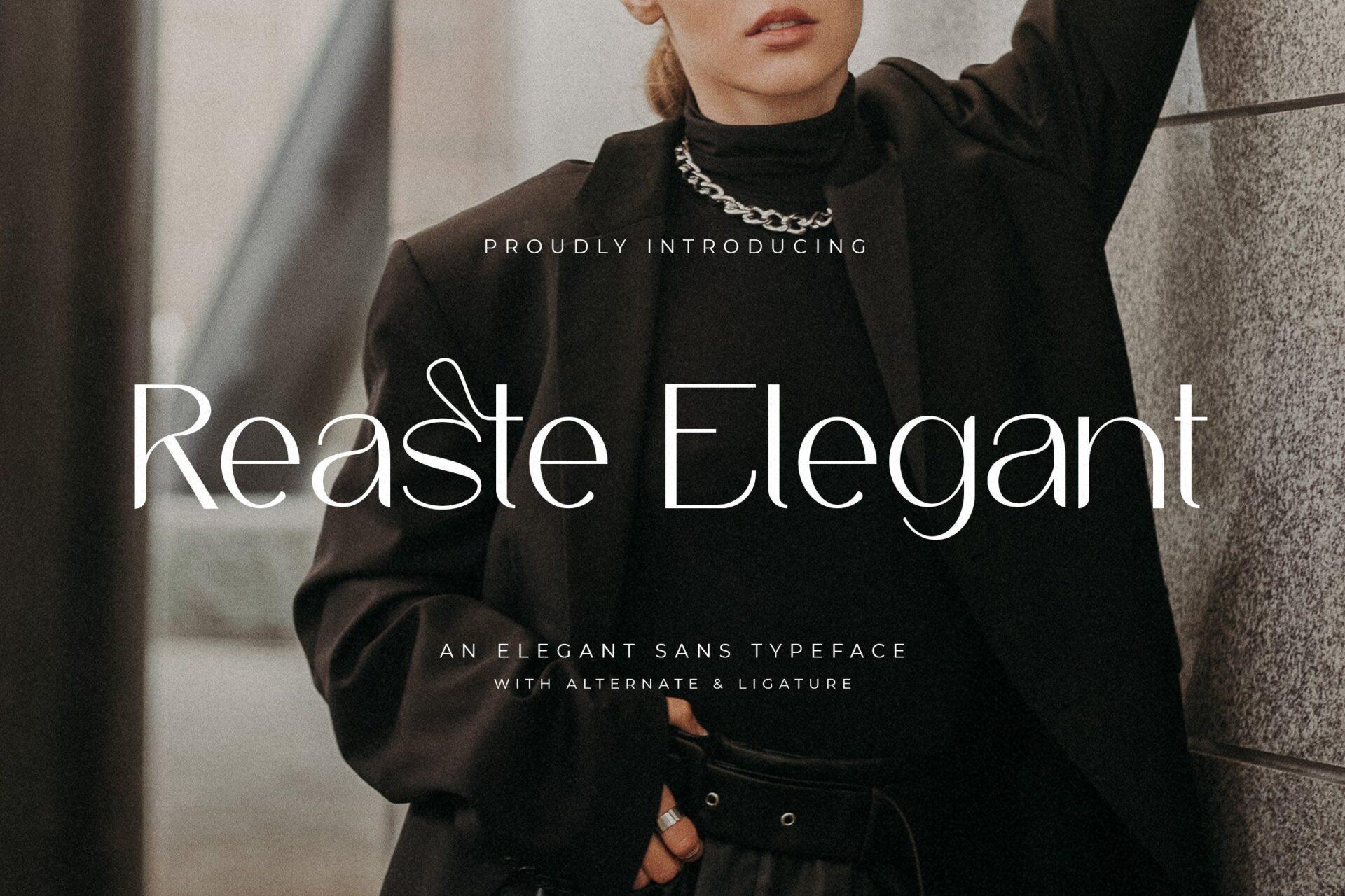 Reaste Elegant Font by TypeFactory, thin elegant sans serif with ligatures