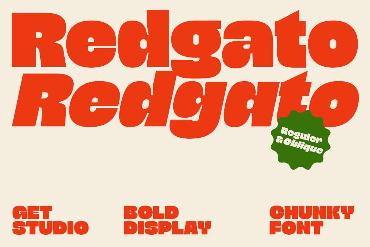 Redgato Font by getstudio, preview of the typeface