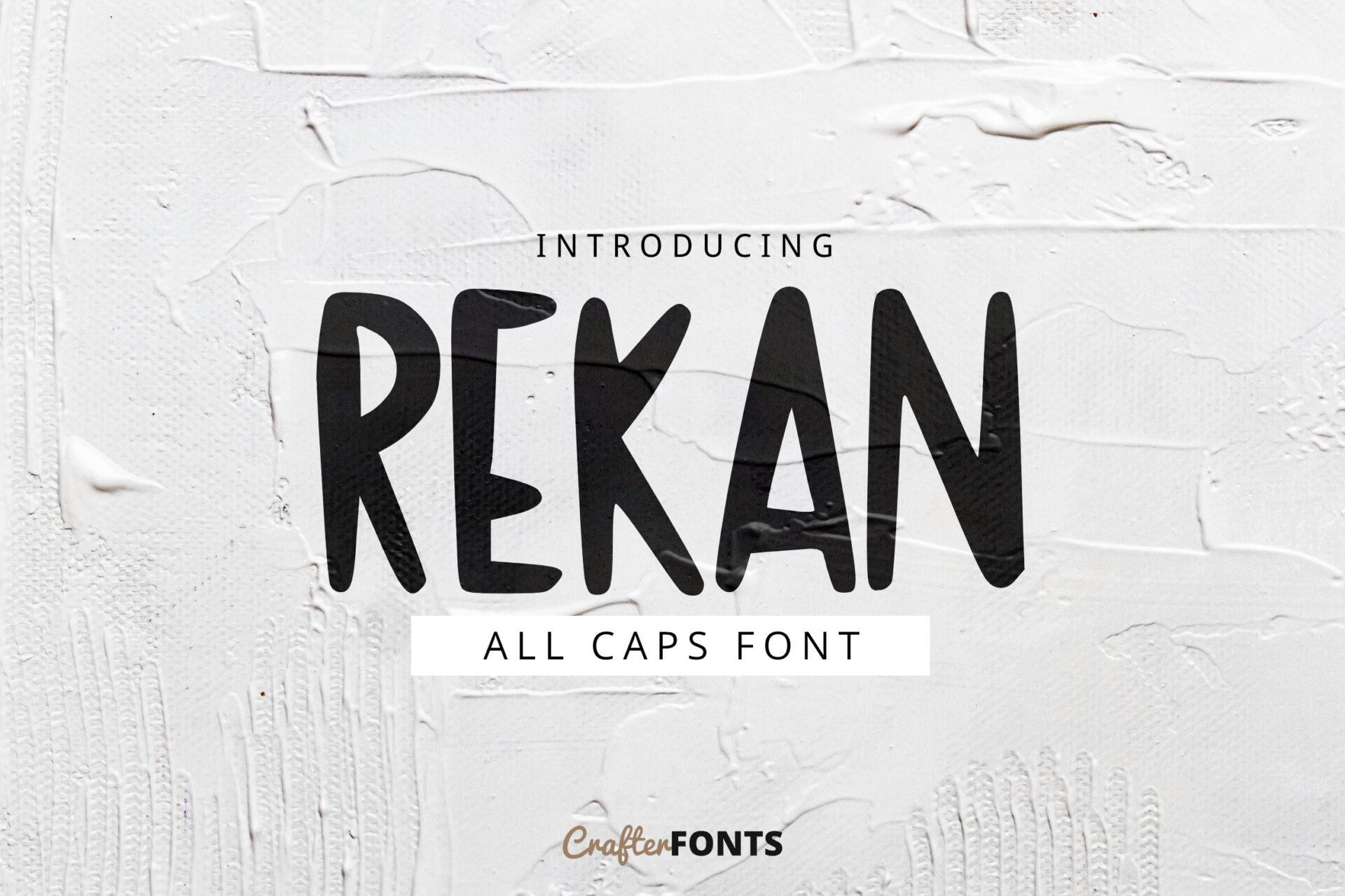 Rekan Font by CrafterFonts, dry brush caps