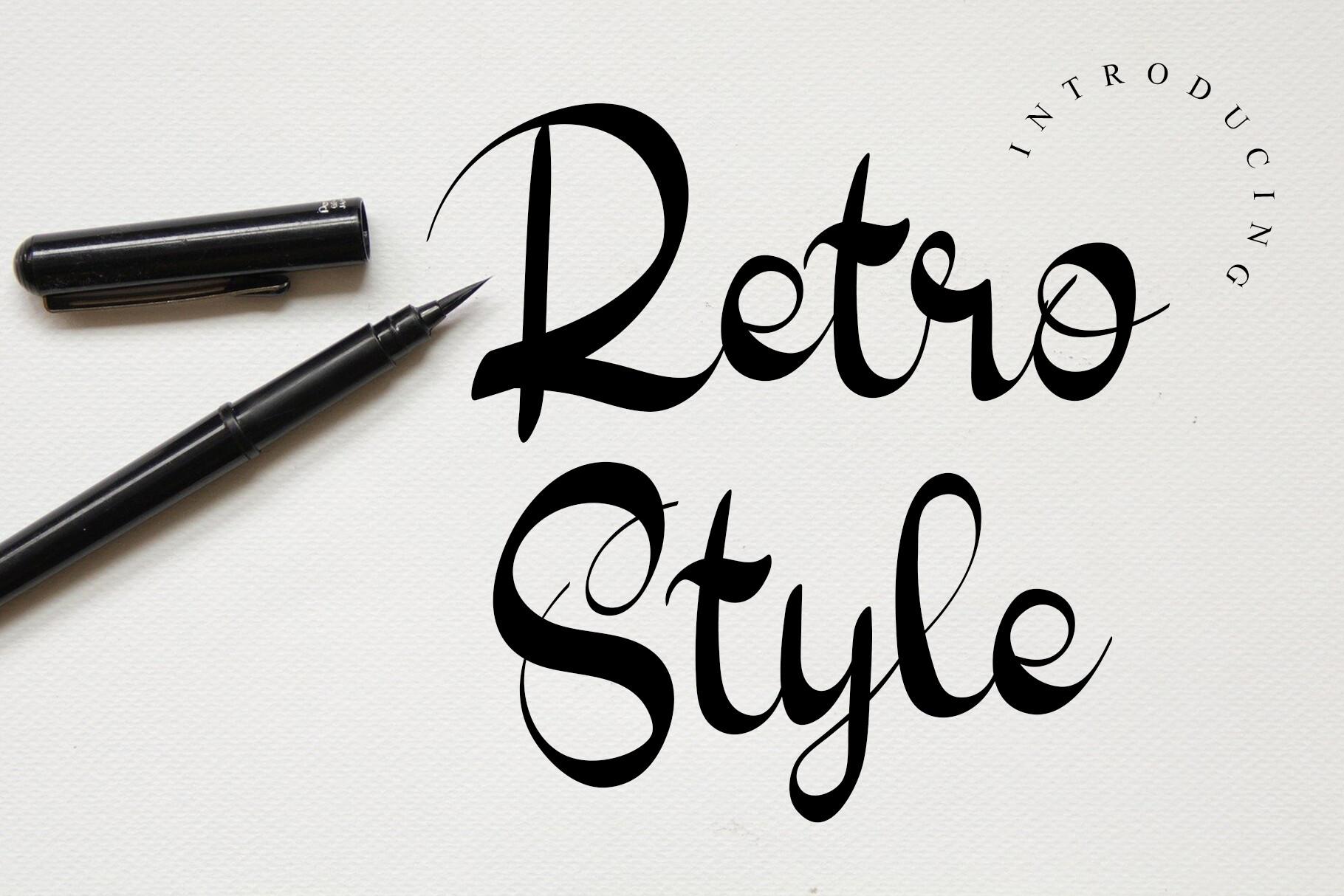 Retro Style Font by GiaLetter, brush script with separate letters