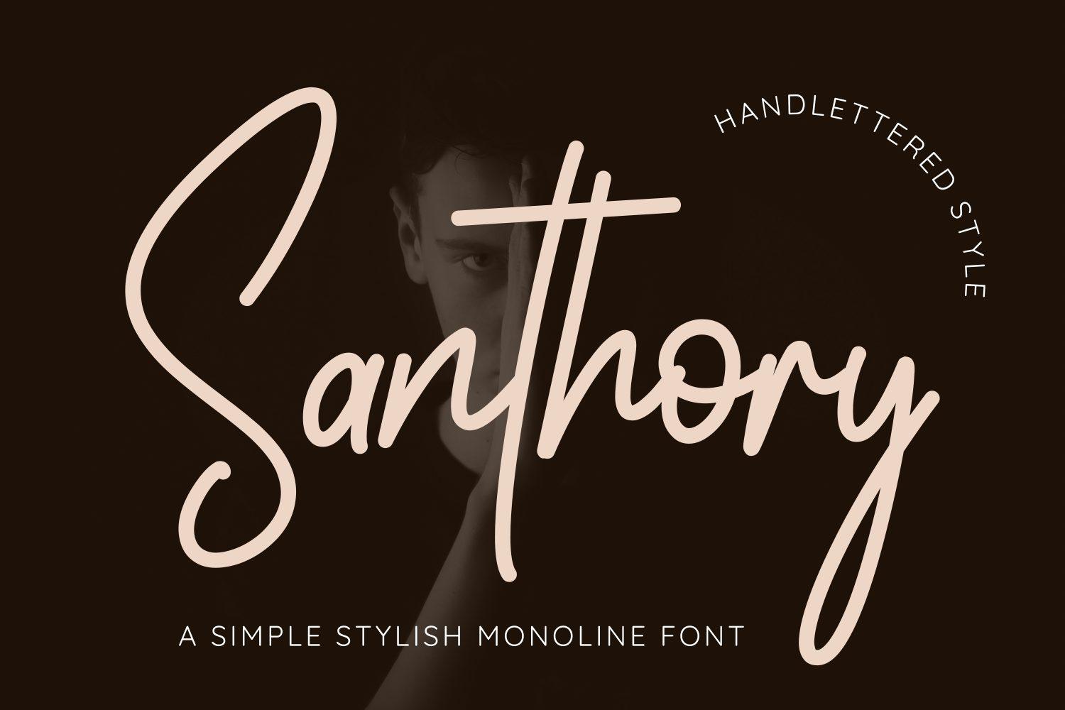 Santhory Font by dilbadil, tattoo name font preview
