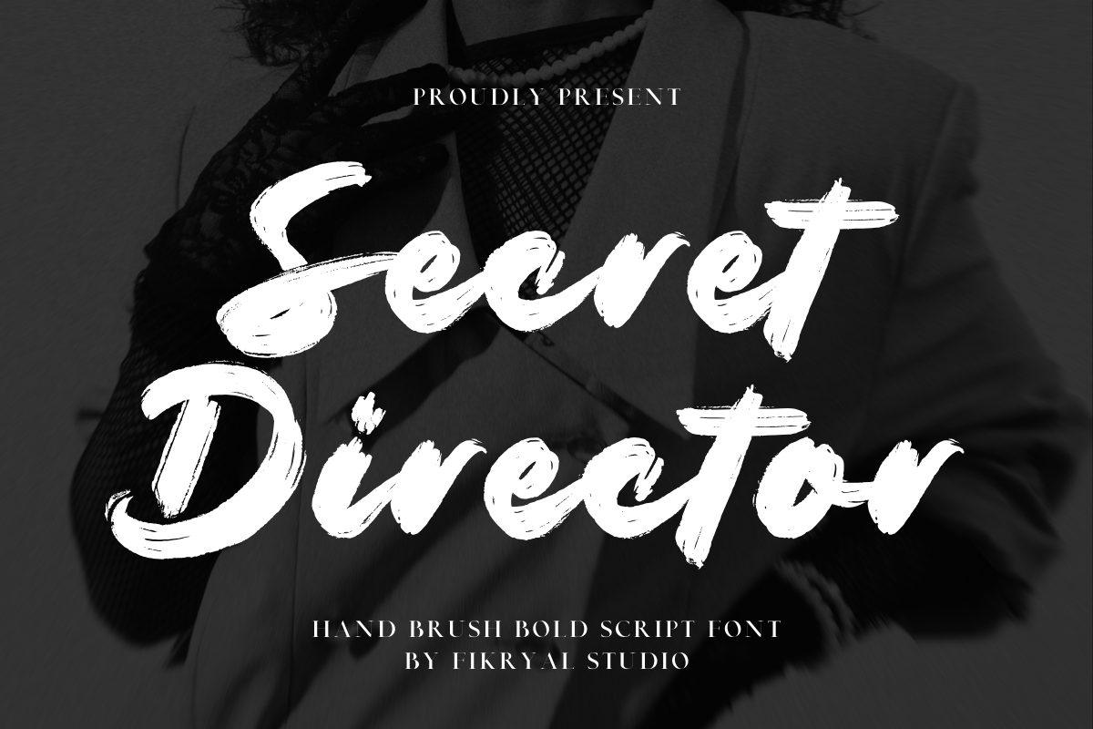 Secret Director Font by Fikryal Studio, preview of the typeface