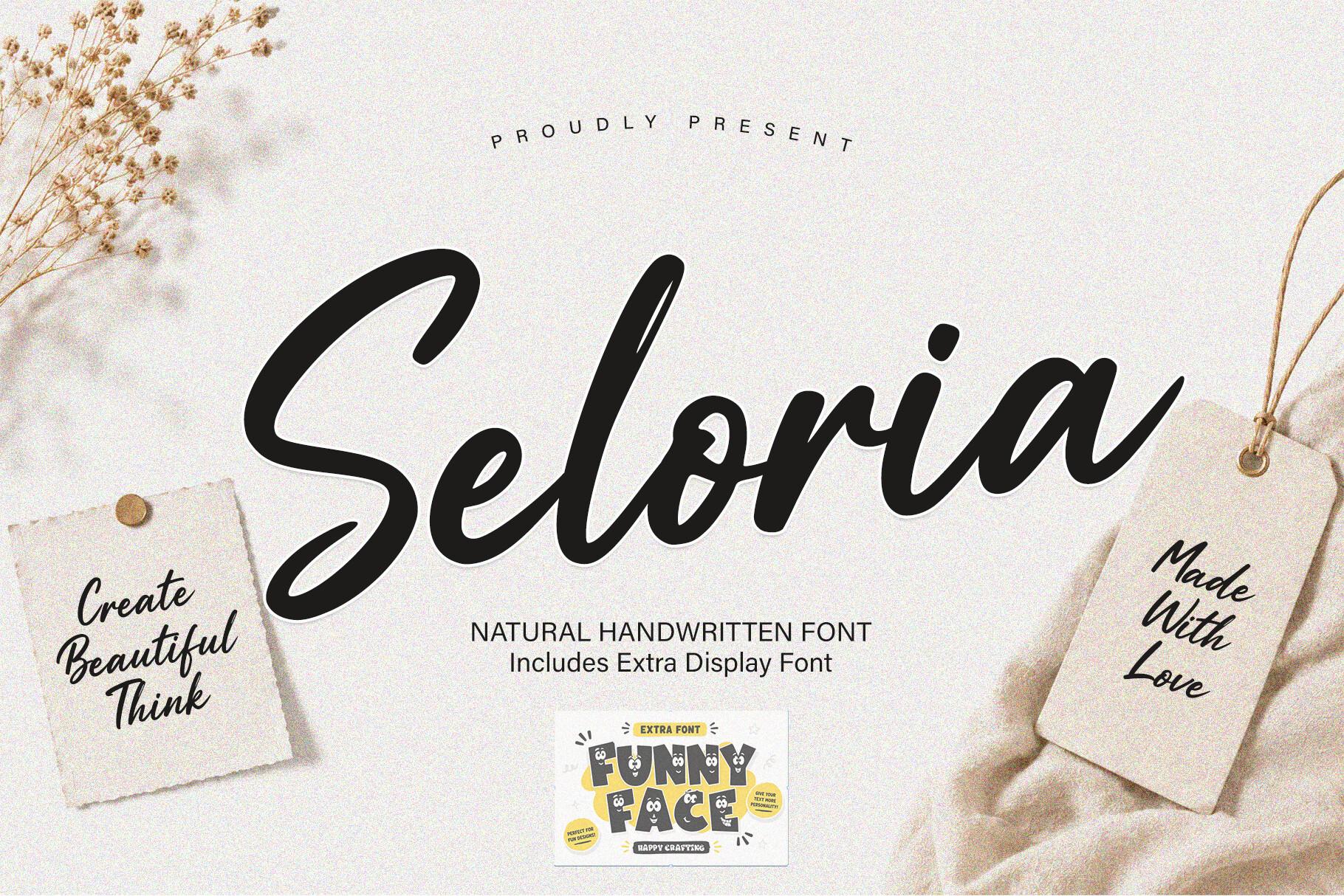 Seloria Font by cocodesign, number tattoo font preview