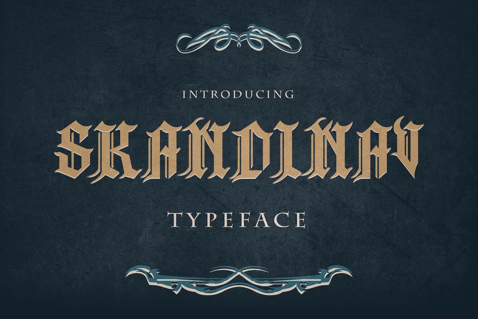 Skandinav Font by spectrumsupply.co, number tattoo font preview