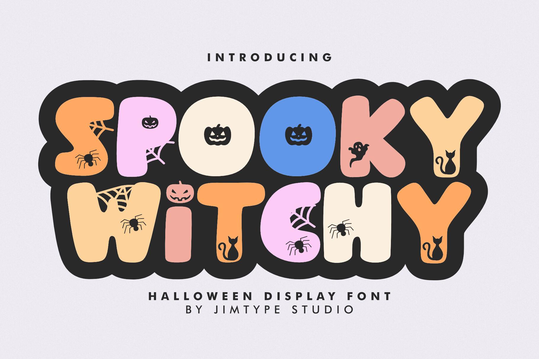 Spooky Witchy Font by jimtypestudio, preview of the typeface