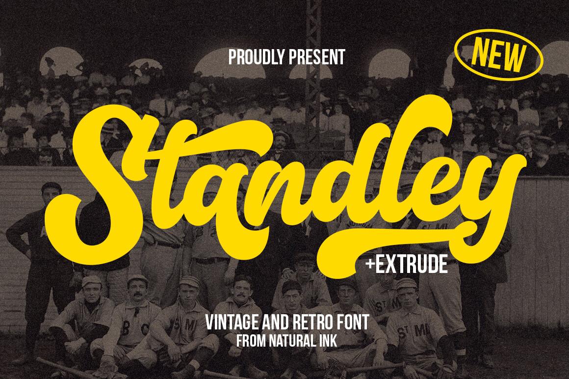 Standley Font cursive script preview