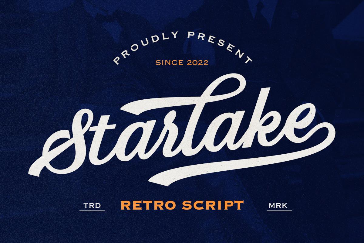 Starlake Font cursive script preview