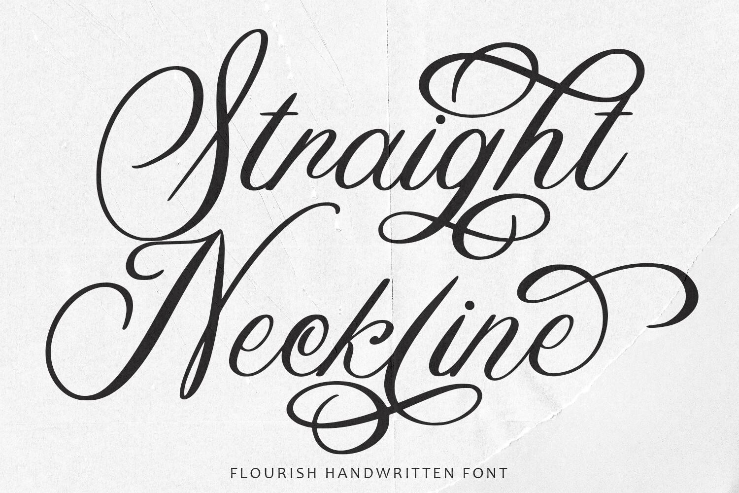 Straight Neckline Font by Arendxstudio, tattoo font for women preview