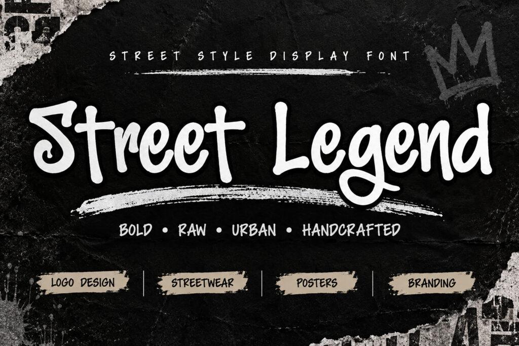 Street Legend Font by Wow Magic, preview of the typeface