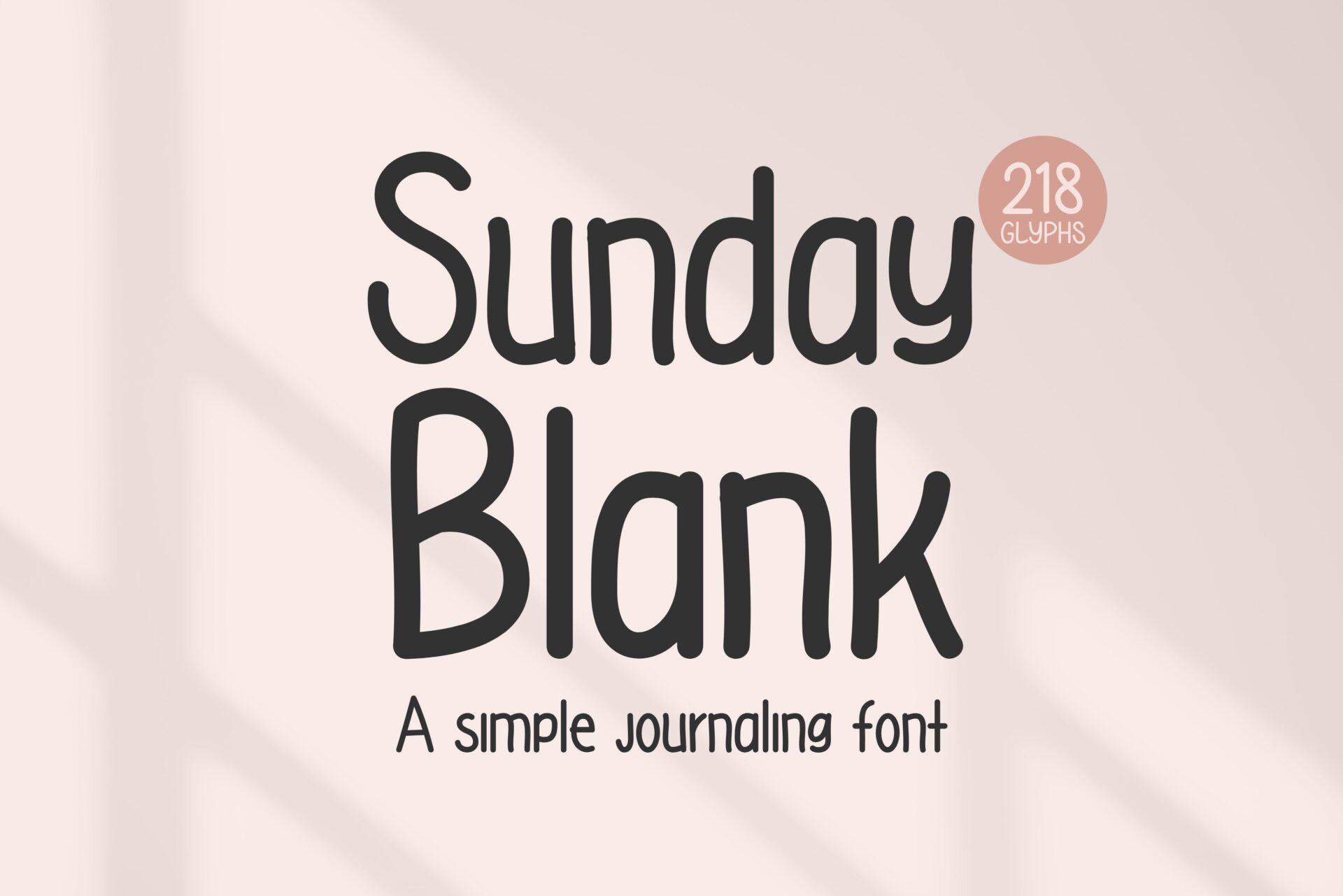 Sunday Blank Font by IngingDigitalArt preview