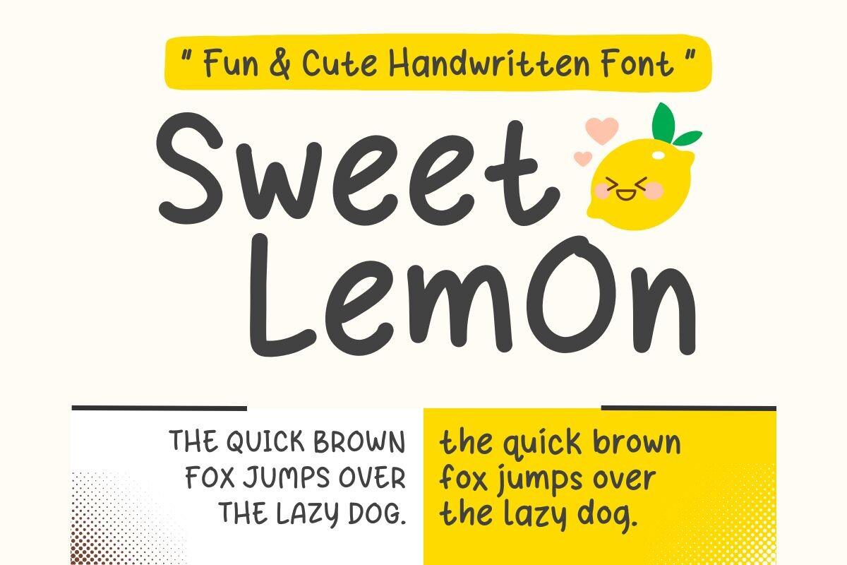 Sweet Lemon Font by DrextorLetters preview