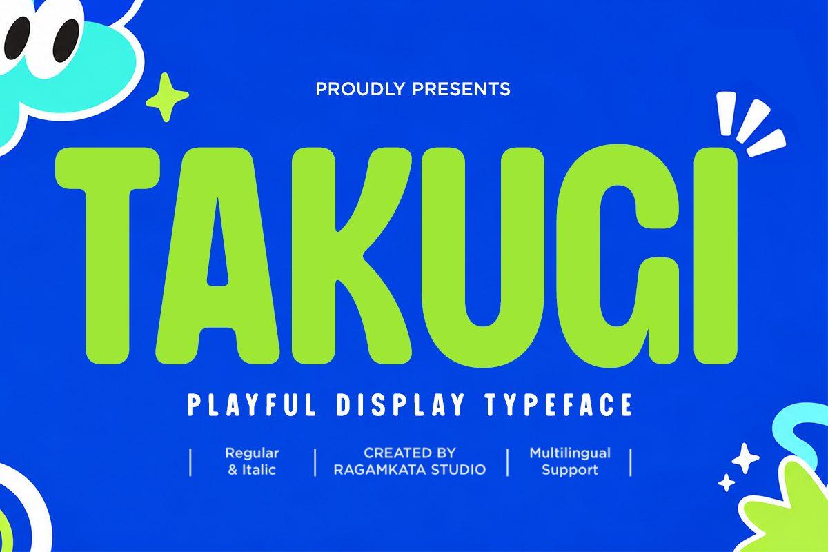 Takugi Font by RagamKata Studio, heavy playful sans