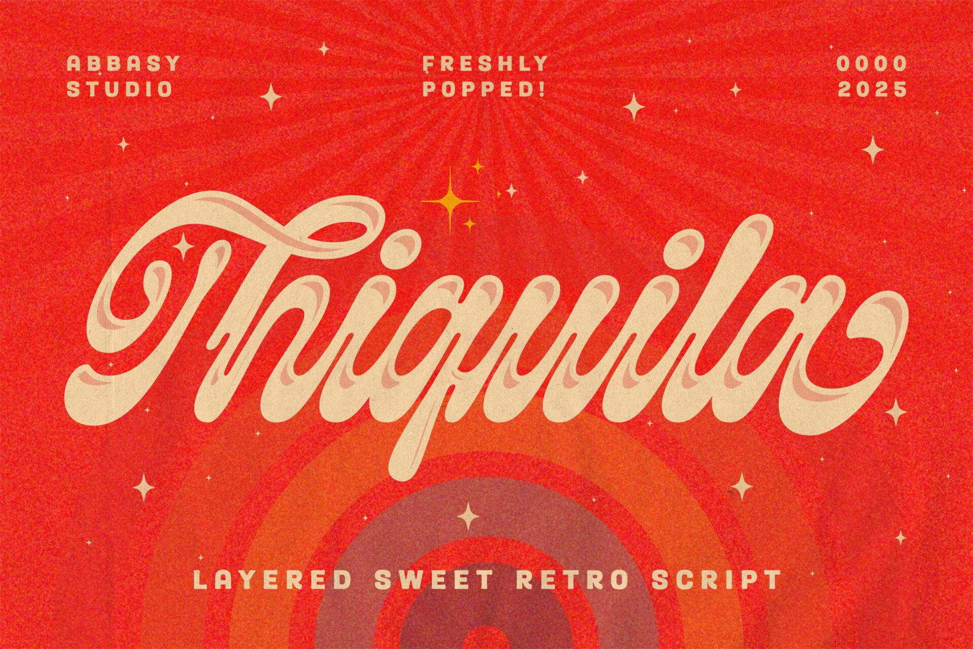 Thiquila Font cursive script preview