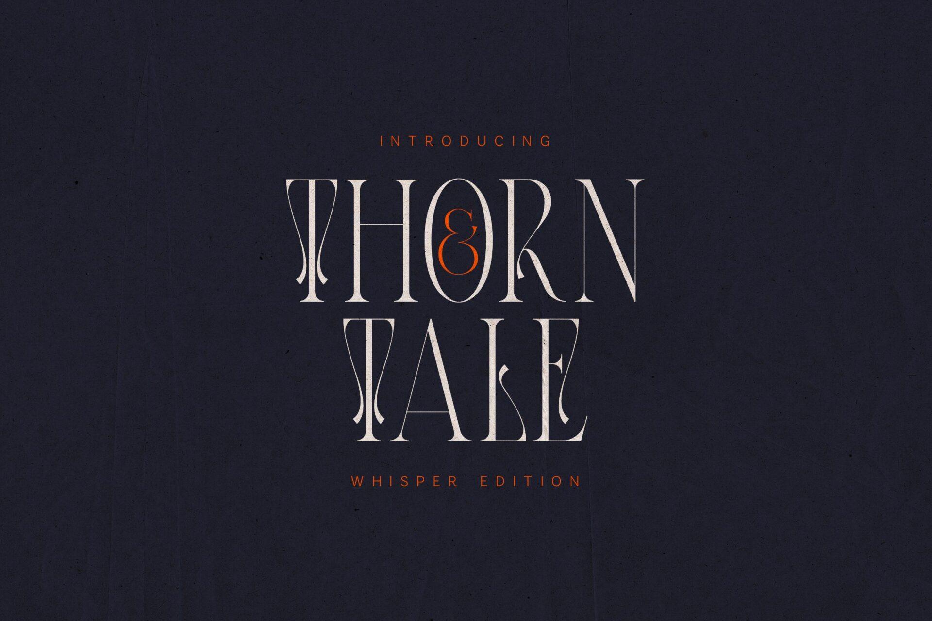 Thorn Tale Whisper Edition Font by vladfedotovv, tall hairline fairytale capitals font preview