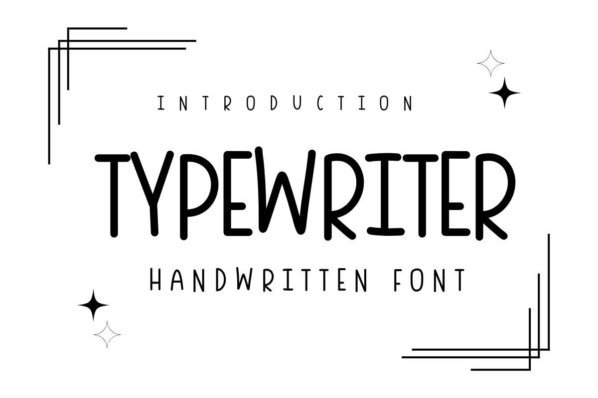 Typewriter Font by Sirinart, typewriter font preview