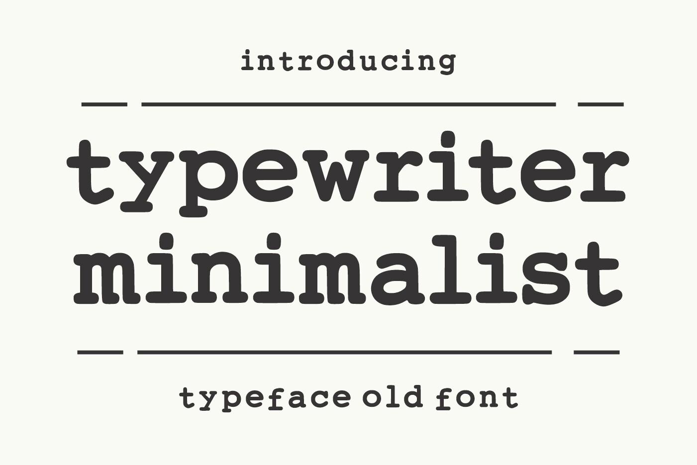 Typewriter Minimalist Font by mardanimirza12, typewriter font preview