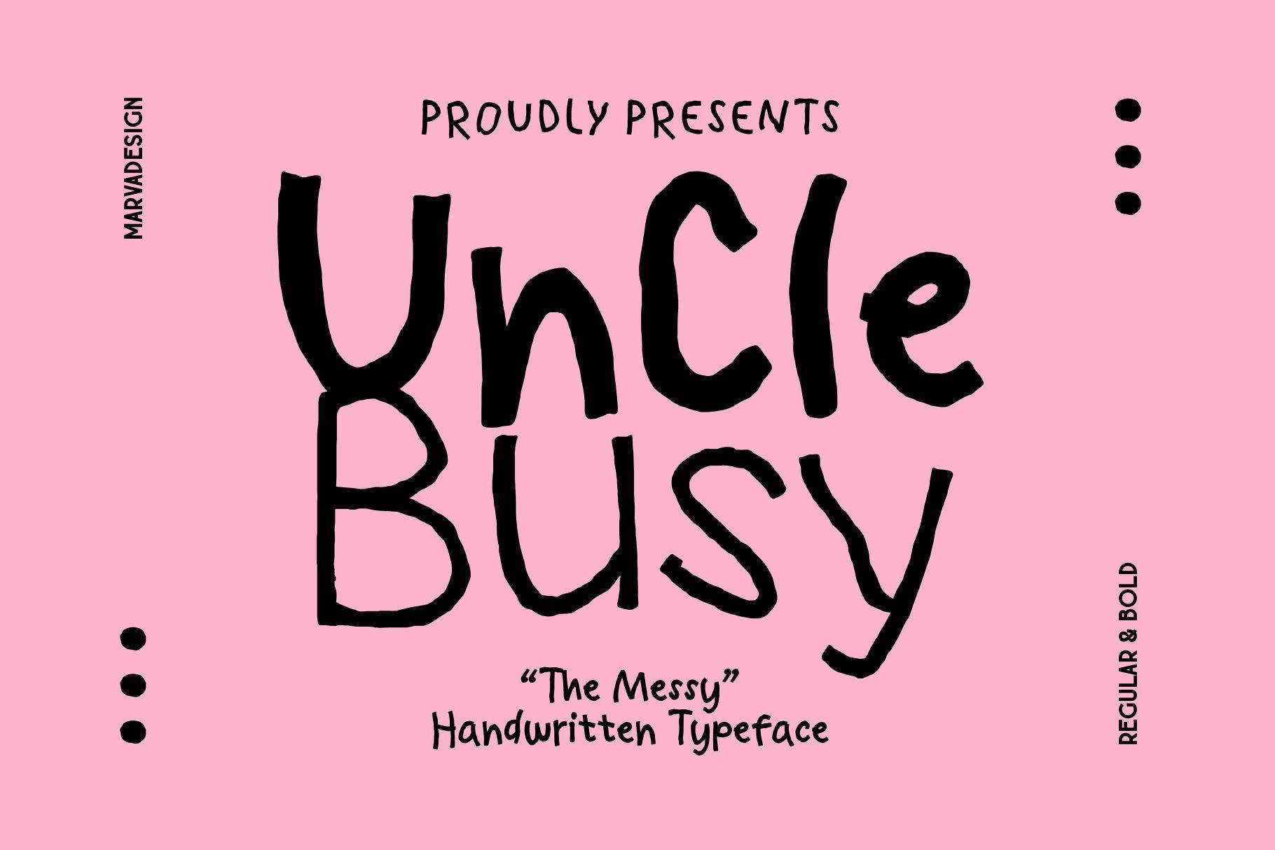 Uncle Busy Font by Marvadesign preview