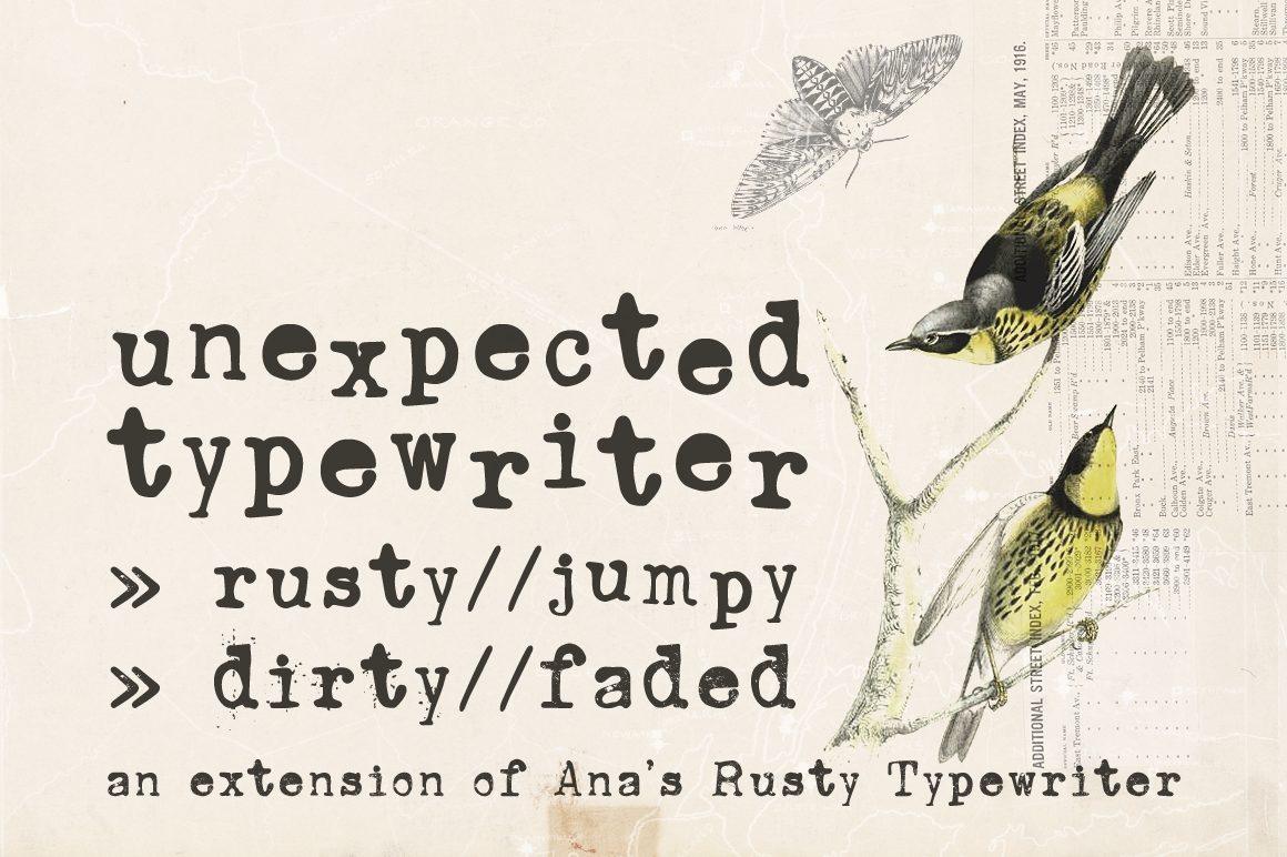 Unexpected Typewriter Font by anasfonts, tattoo quote font preview