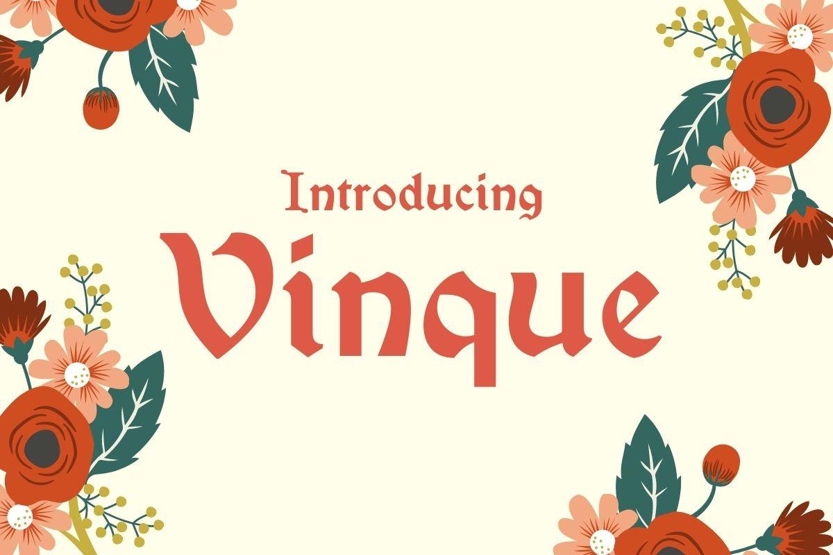Vinque Font soft blackletter preview