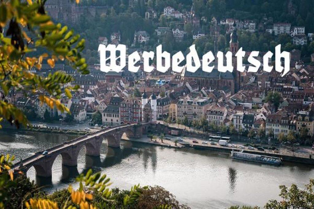 Werbedeutsch Font by Freebies, gothic font preview
