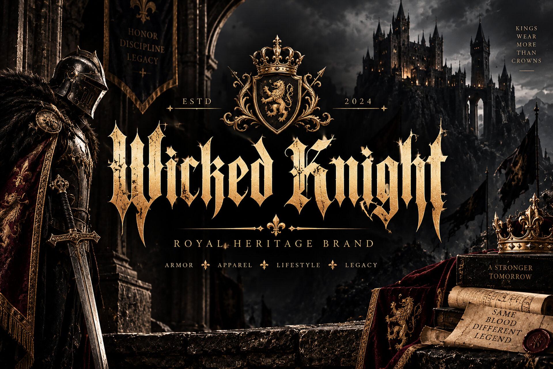 Wicked Knight Font by BILLI, gothic font preview
