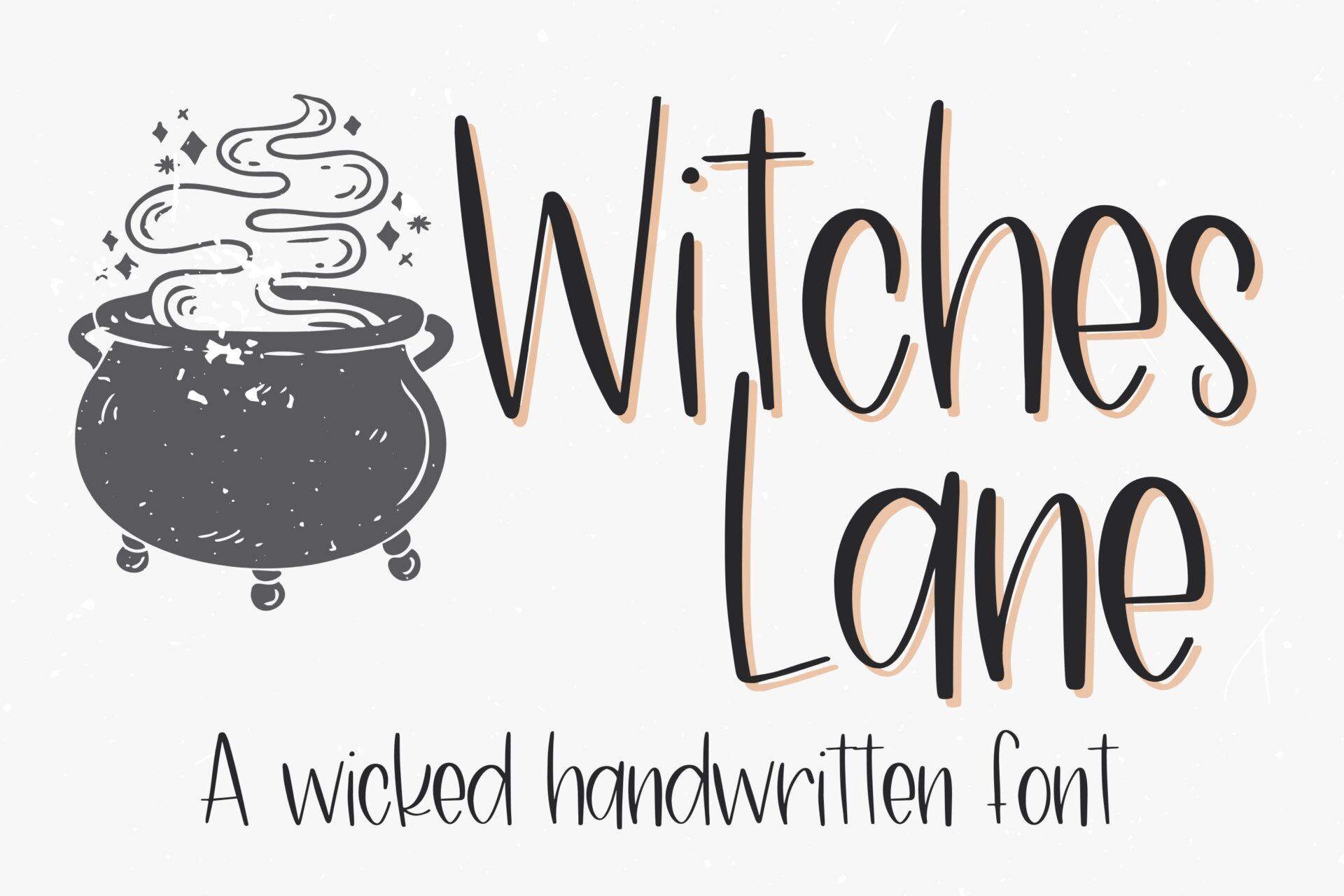 Witches' Lane Font by designingdigitals, preview of the typeface