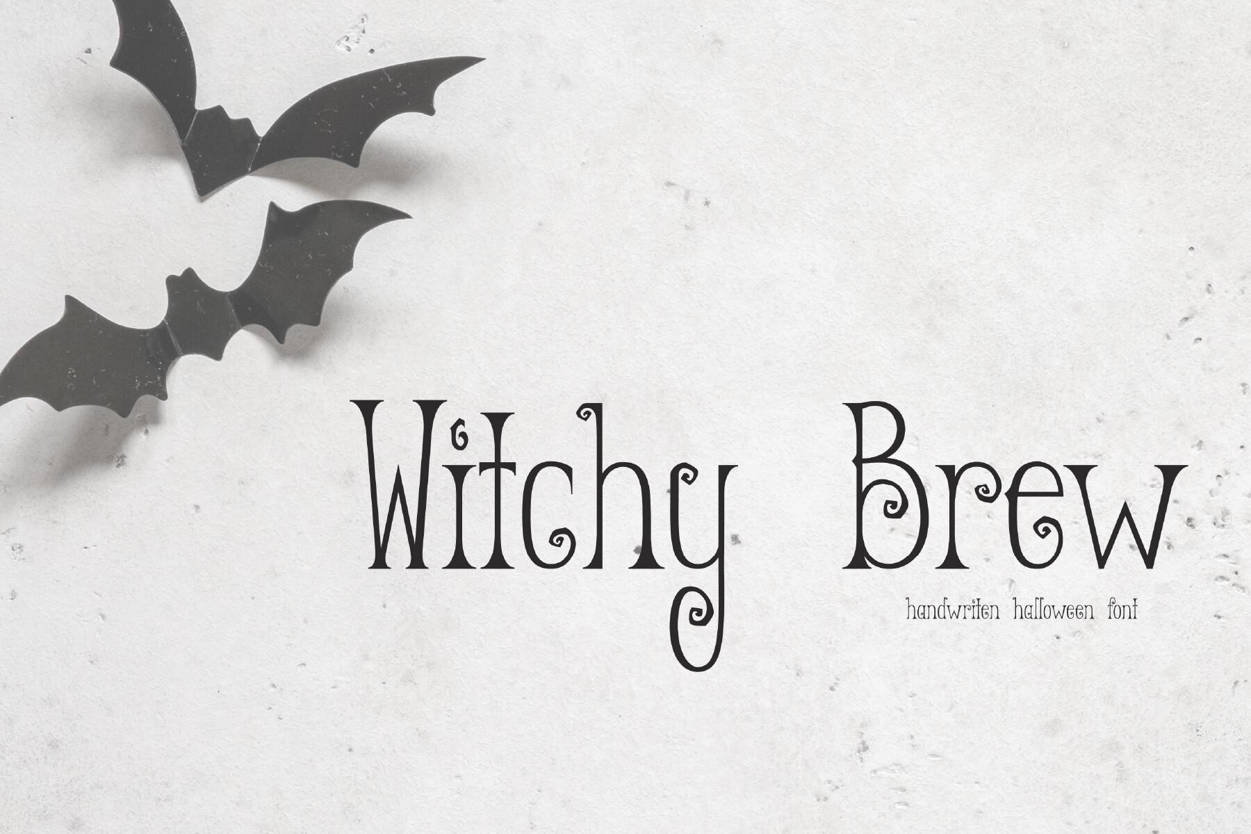Witchy Brew Font by Rivka Wilkins, preview of the typeface