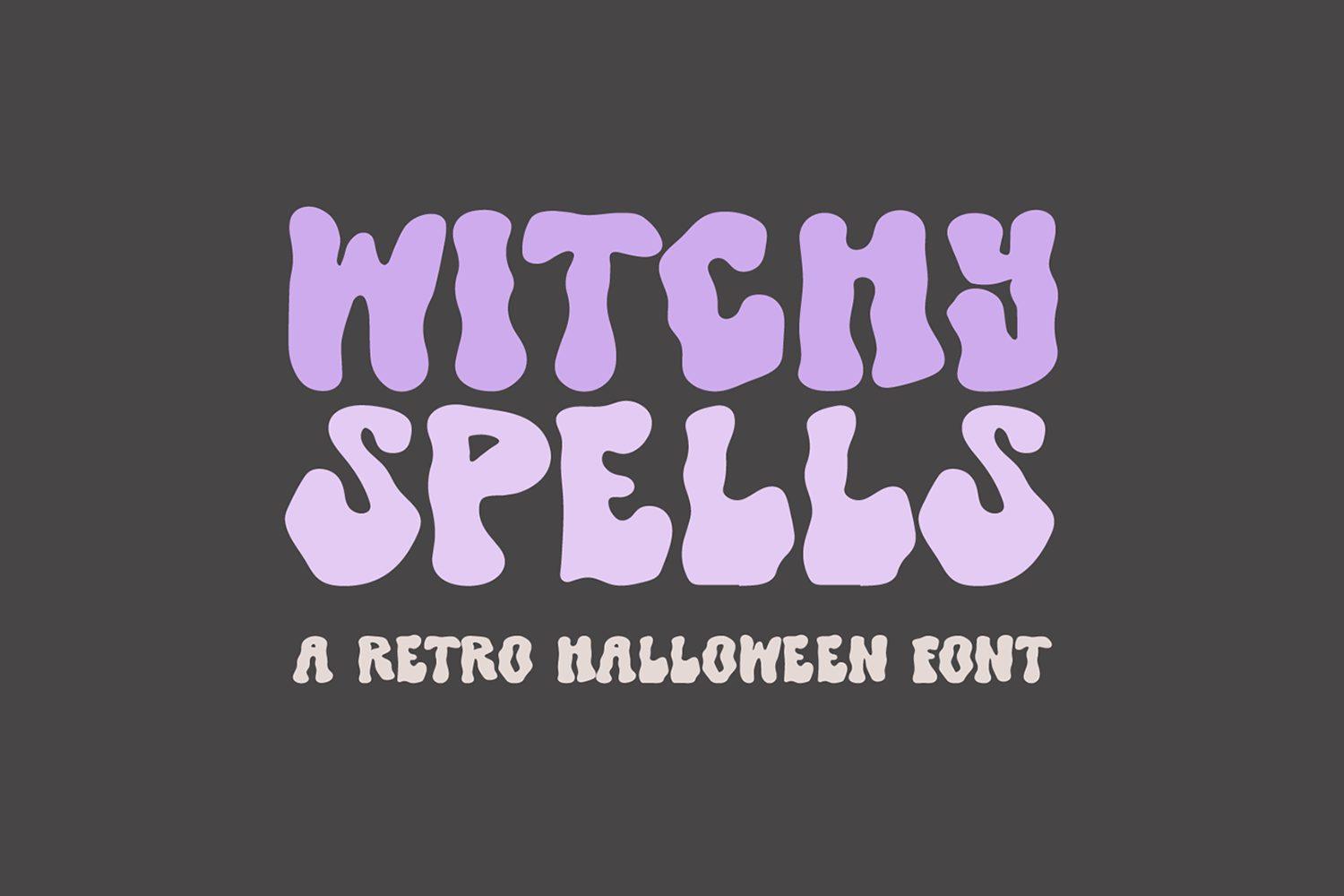 Witchy Spells Font by blushfontco, preview of the typeface