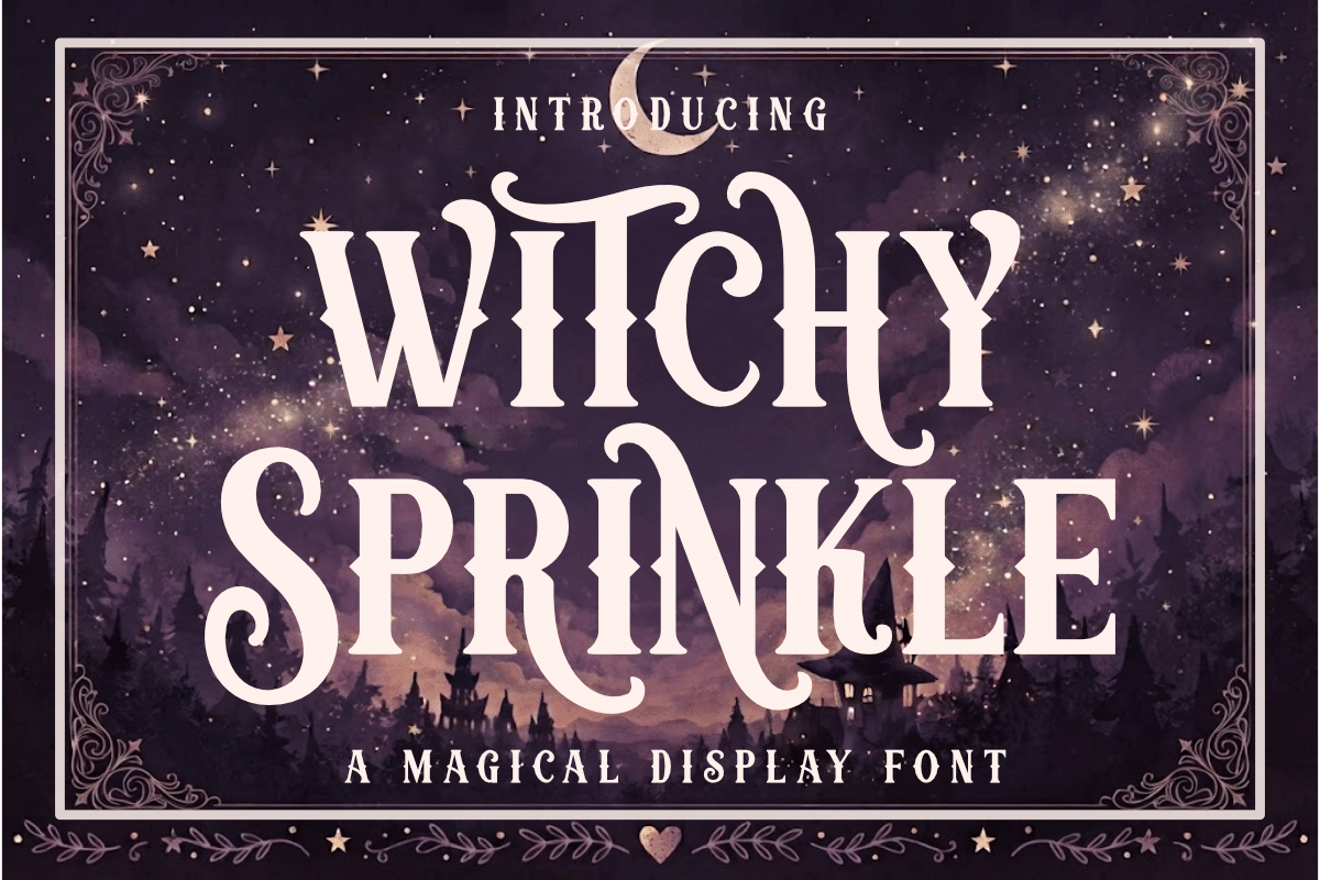 Witchy Sprinkle Font by Eystore, preview of the typeface