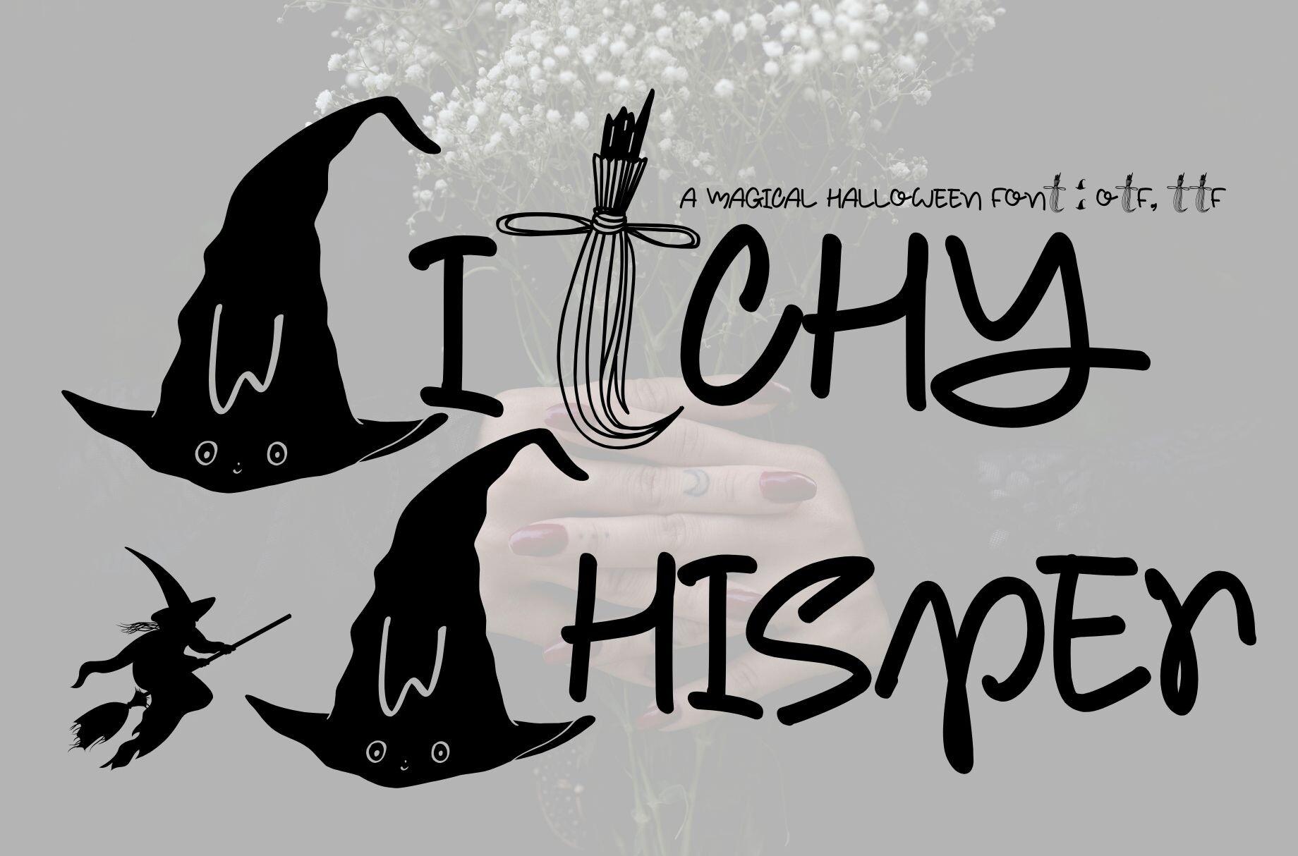 Witchy Whispers Font by PeamCreations, preview of the typeface