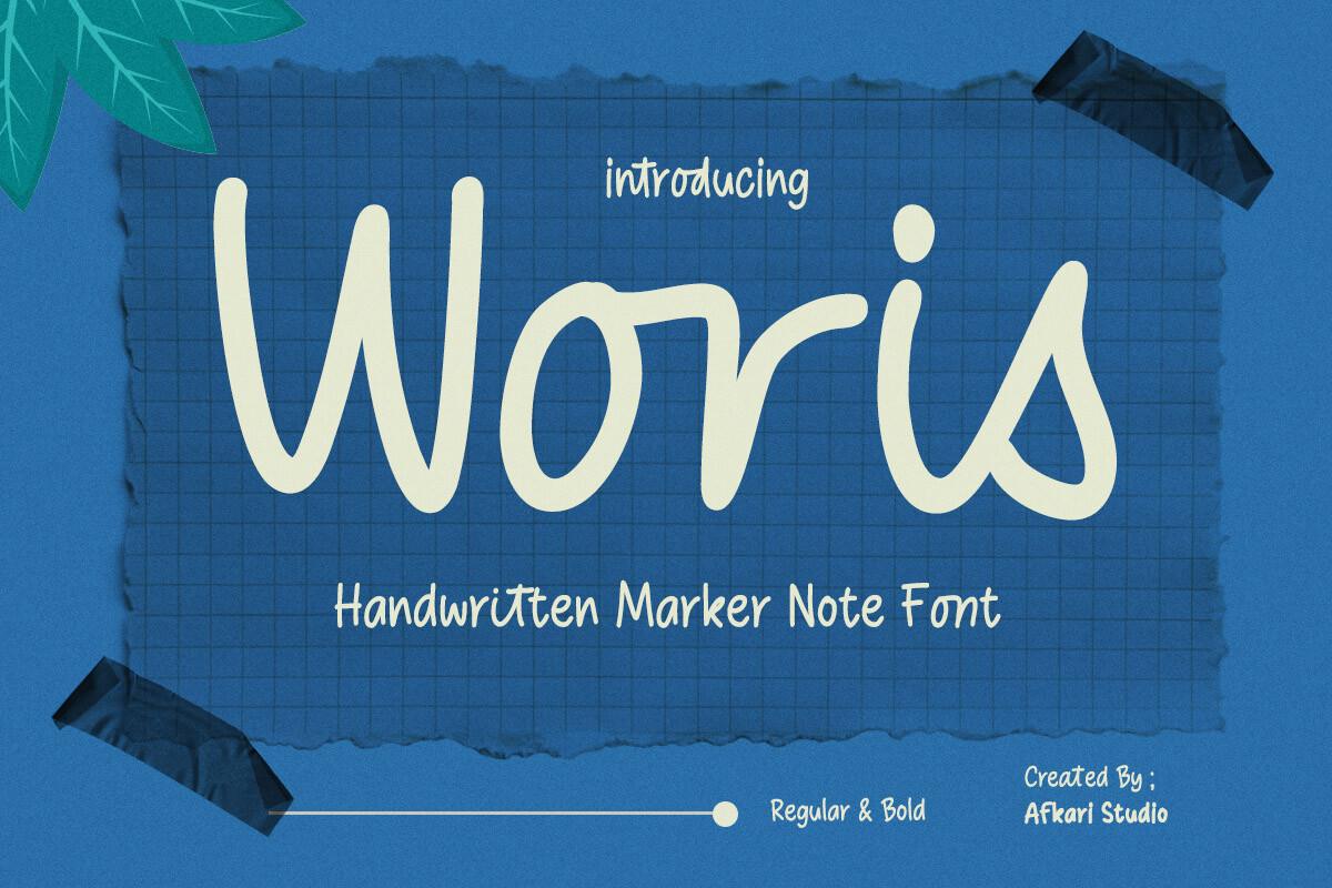 Woris Font by afkaristudio preview