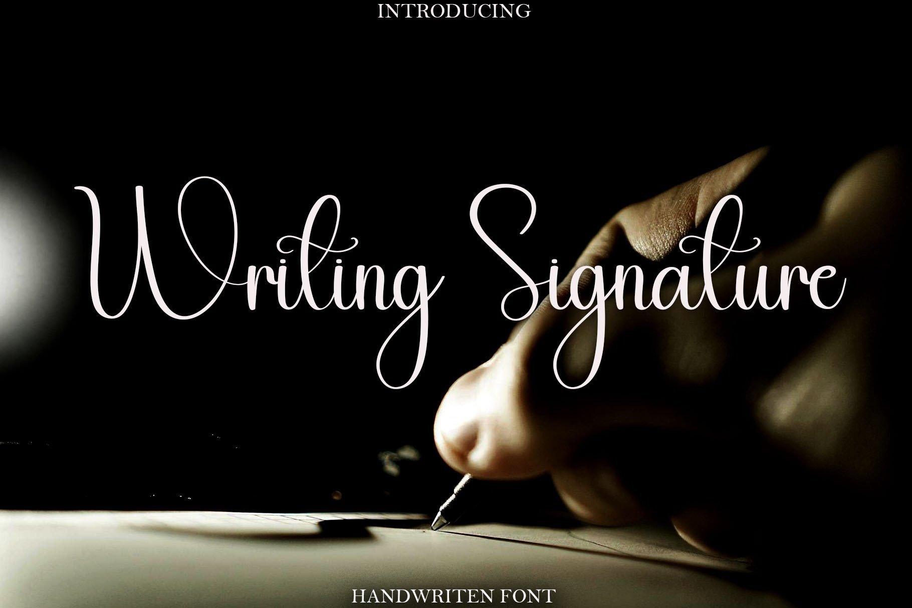 Writing Signature Font by Harlek studio, tattoo quote font preview