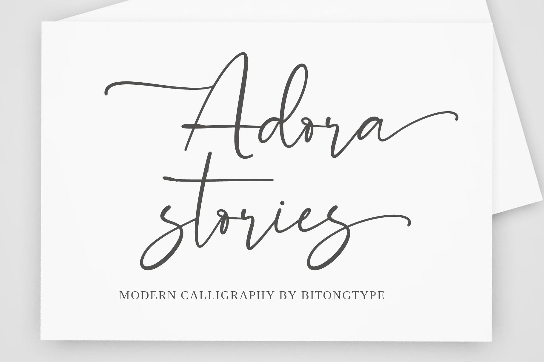 Adora Stories Font preview