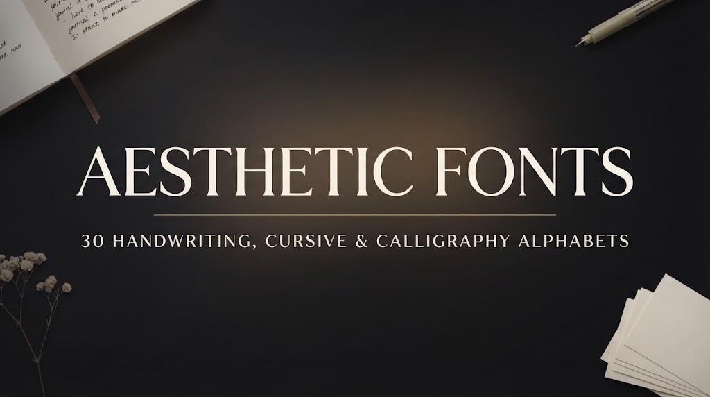 Aesthetic Fonts: 30 Handwritten, Soft Serif, Minimal and Y2K Styles for Creators, Planners and Small Brands