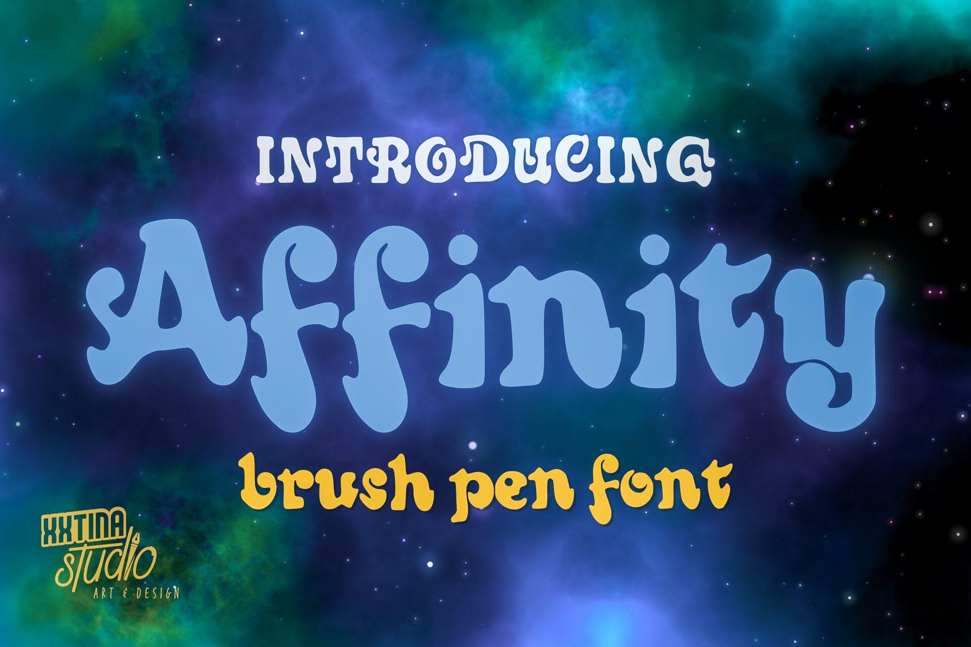 Affinity Font preview, brush pen writing style