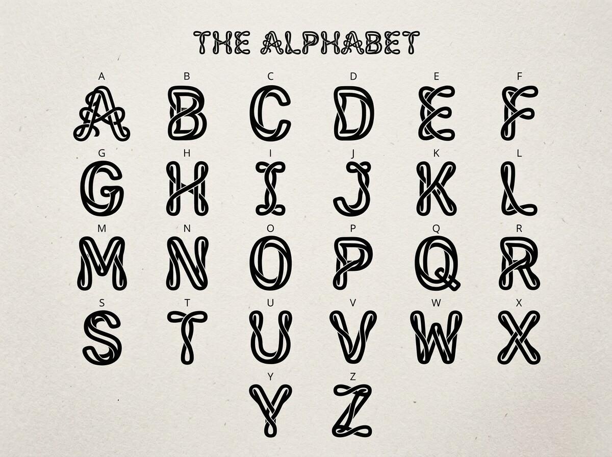 Afnan Font alphabet by mail.skygroup