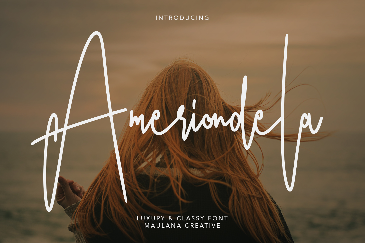 Ameriondela Font by Maulana Creative, stylish font preview
