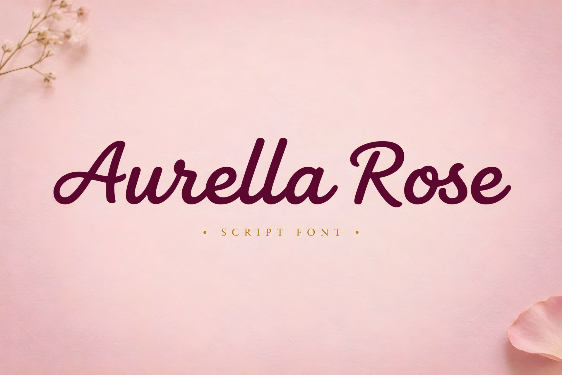 Aurella Rose Font preview, bold rounded script style