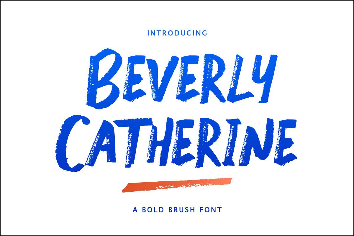 Beverly Catherine Font preview, brush pen writing style