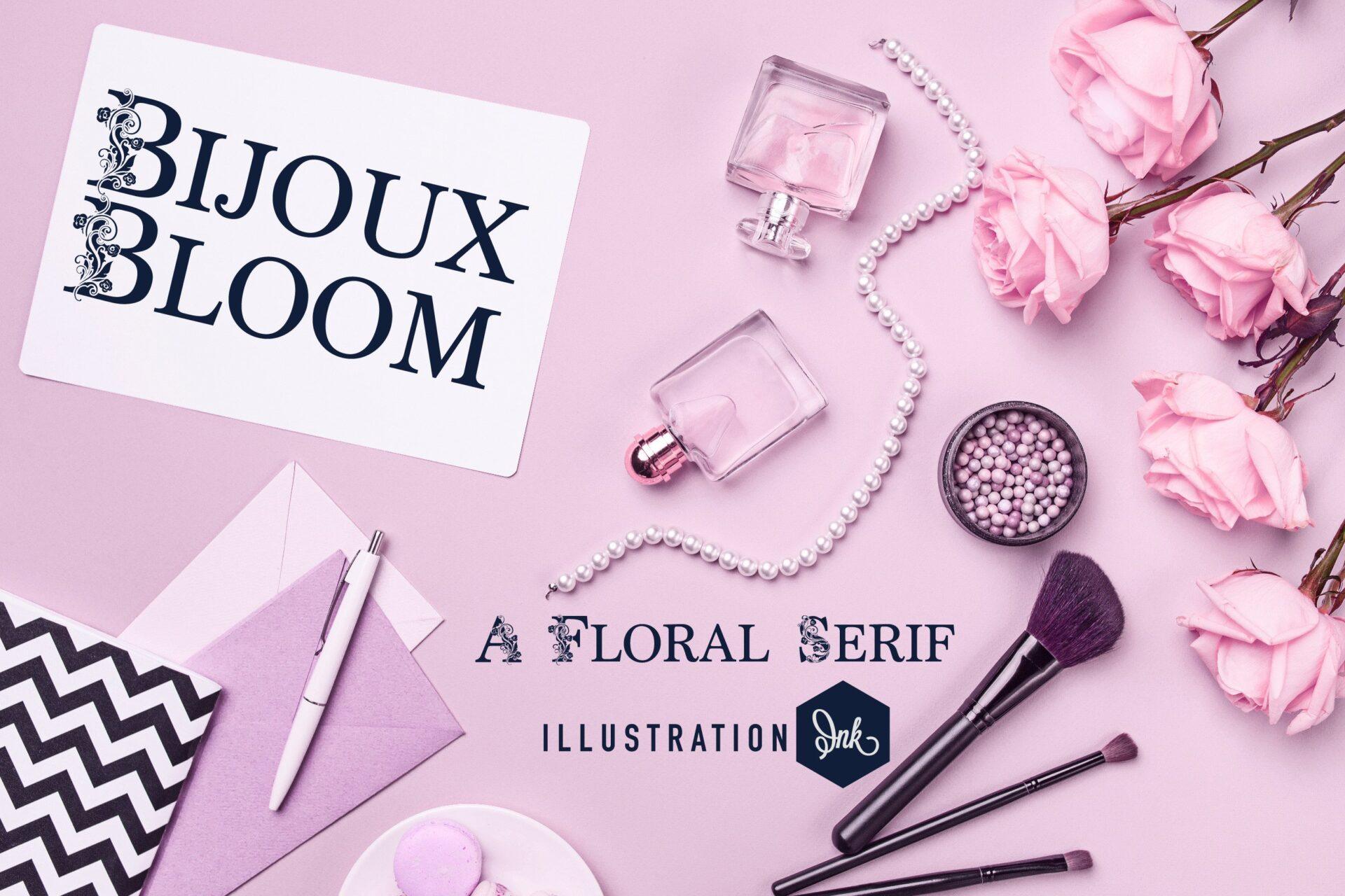 Bijoux Bloom Font by Illustration Ink, pretty font preview