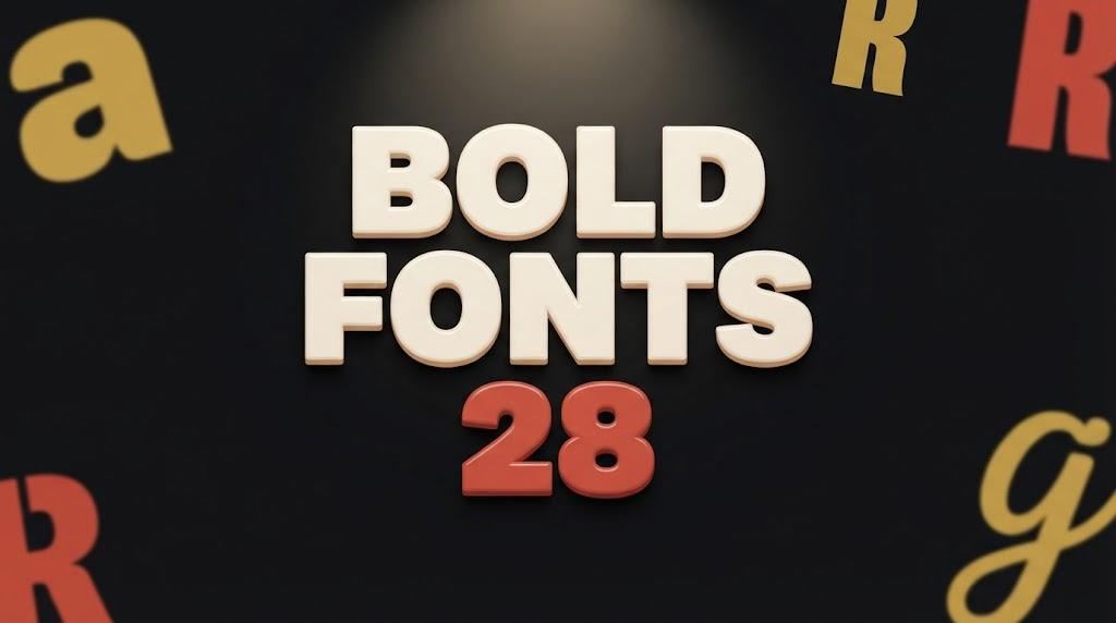 Bold Fonts: 28 Chunky, Condensed Sans, Script and Groovy Styles for Logo Makers, Shirt Designers and Small Brands