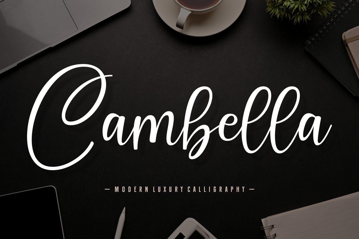 Cambella Font by Jasm (7NTypes), stylish font preview