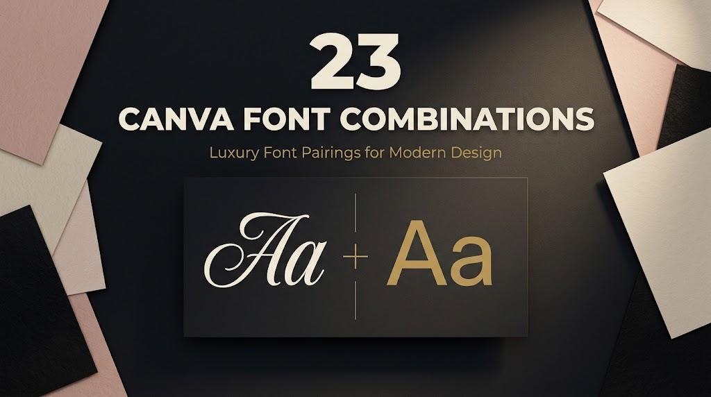 Canva Fonts Aesthetic: 28 Soft Serif, Beauty Sans, Signature Script and Neon Marker Styles for Instagram Creators, Beauty Brands and Planner Makers