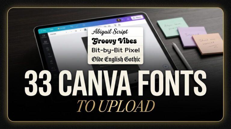 33 Canva fonts to upload in aesthetic, cursive, Y2K and gothic styles