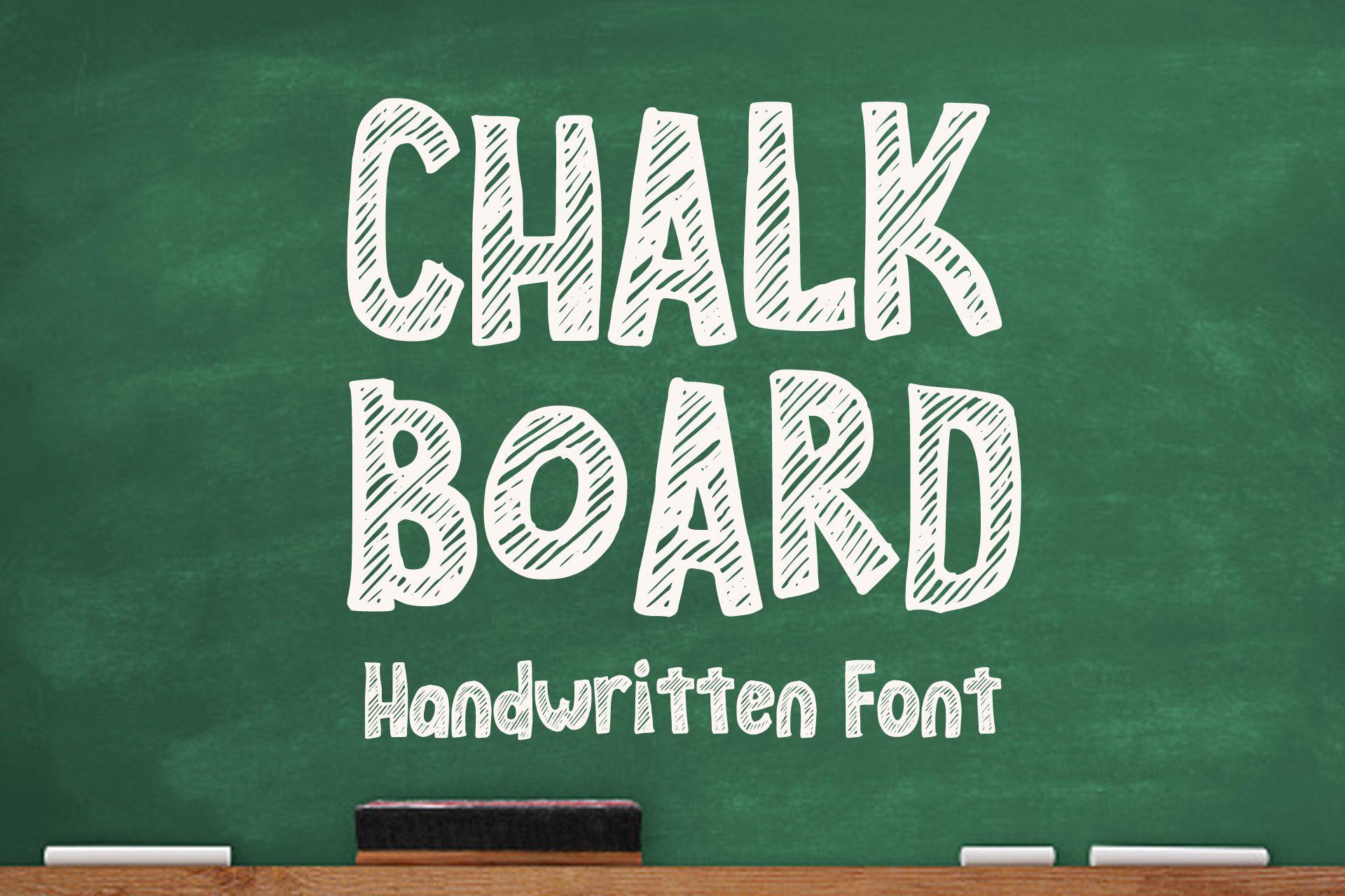 Chalkboard Font preview, chalk and chalkboard writing style