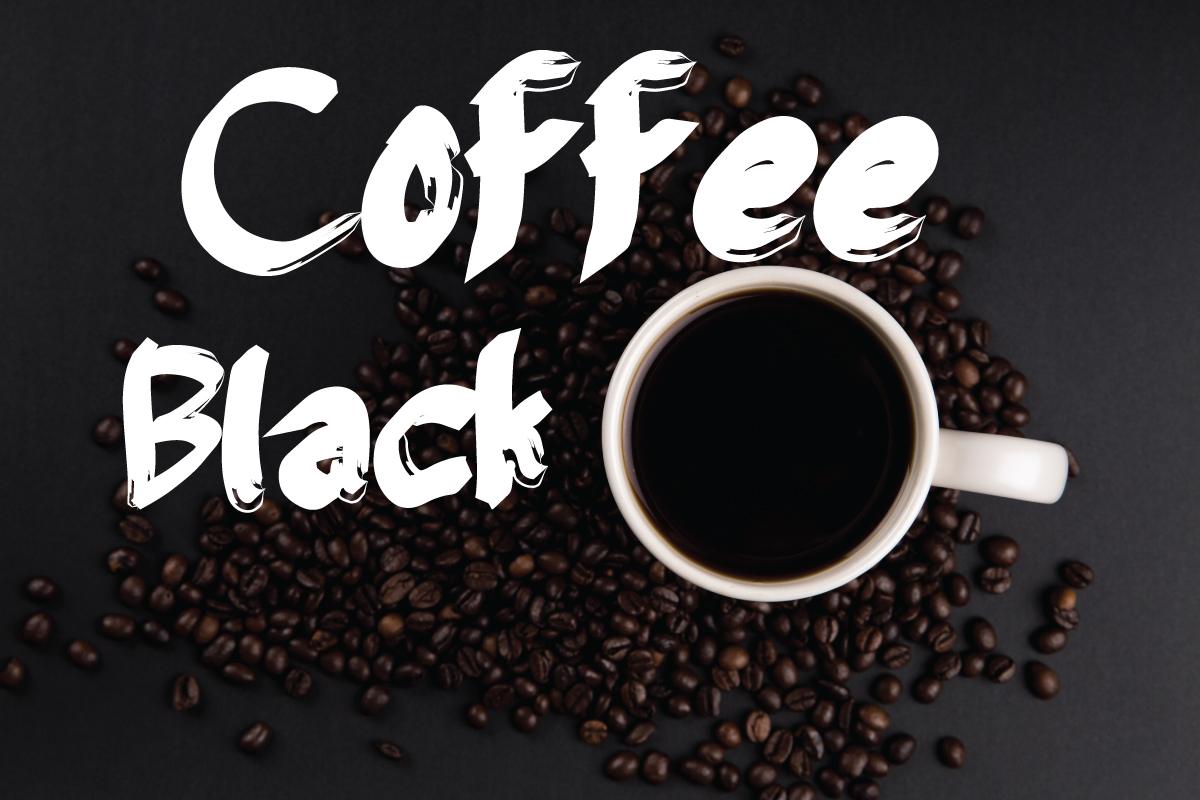 Coffee Black Font preview, brush pen writing style