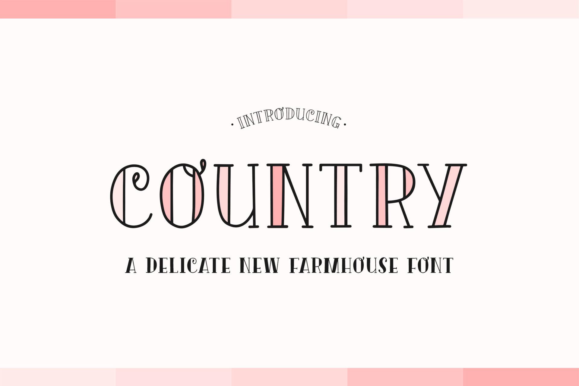 Country Font by Salt and Pepper Fonts, pretty font preview