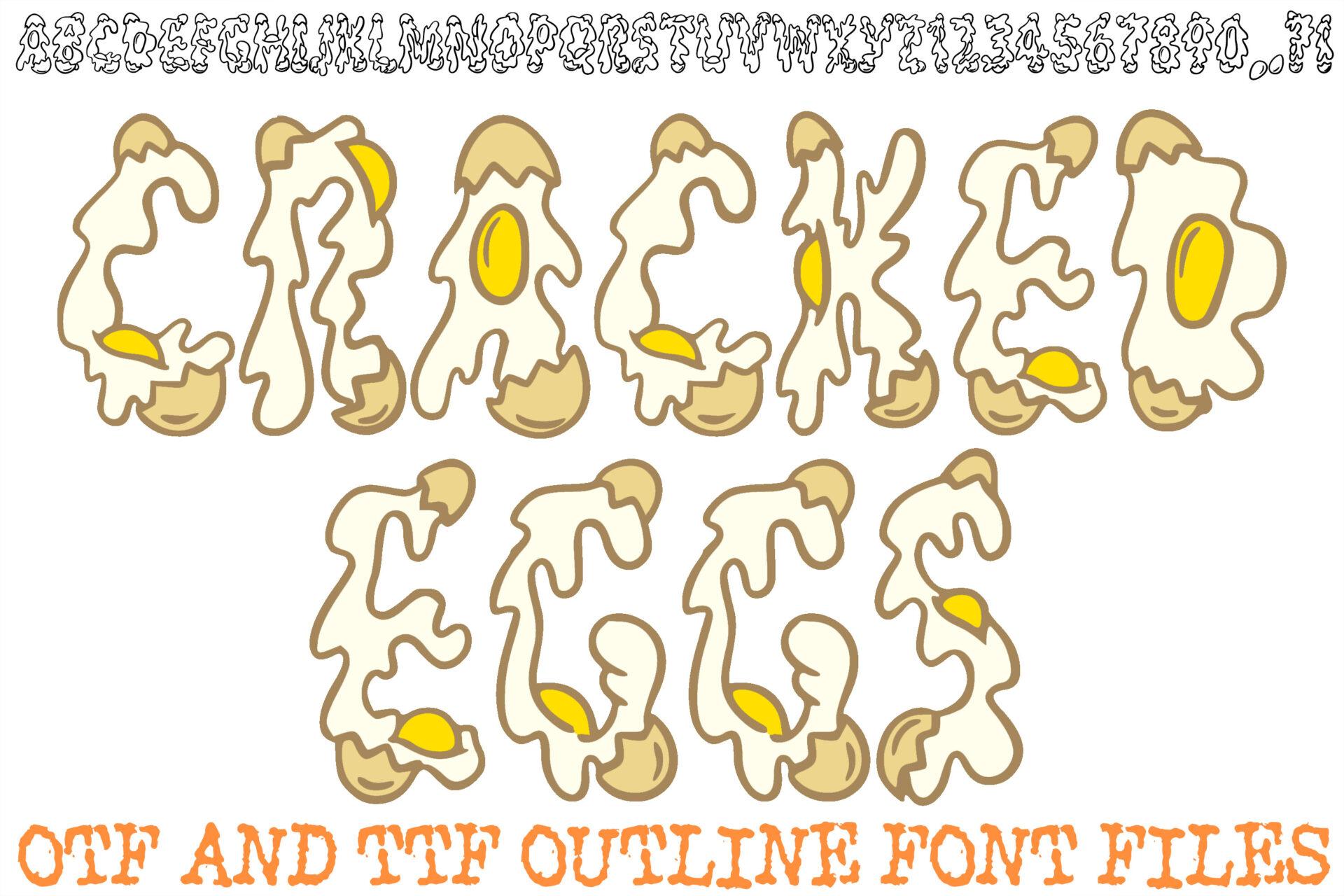 Cracked Egg Font by squeebcreative, preview